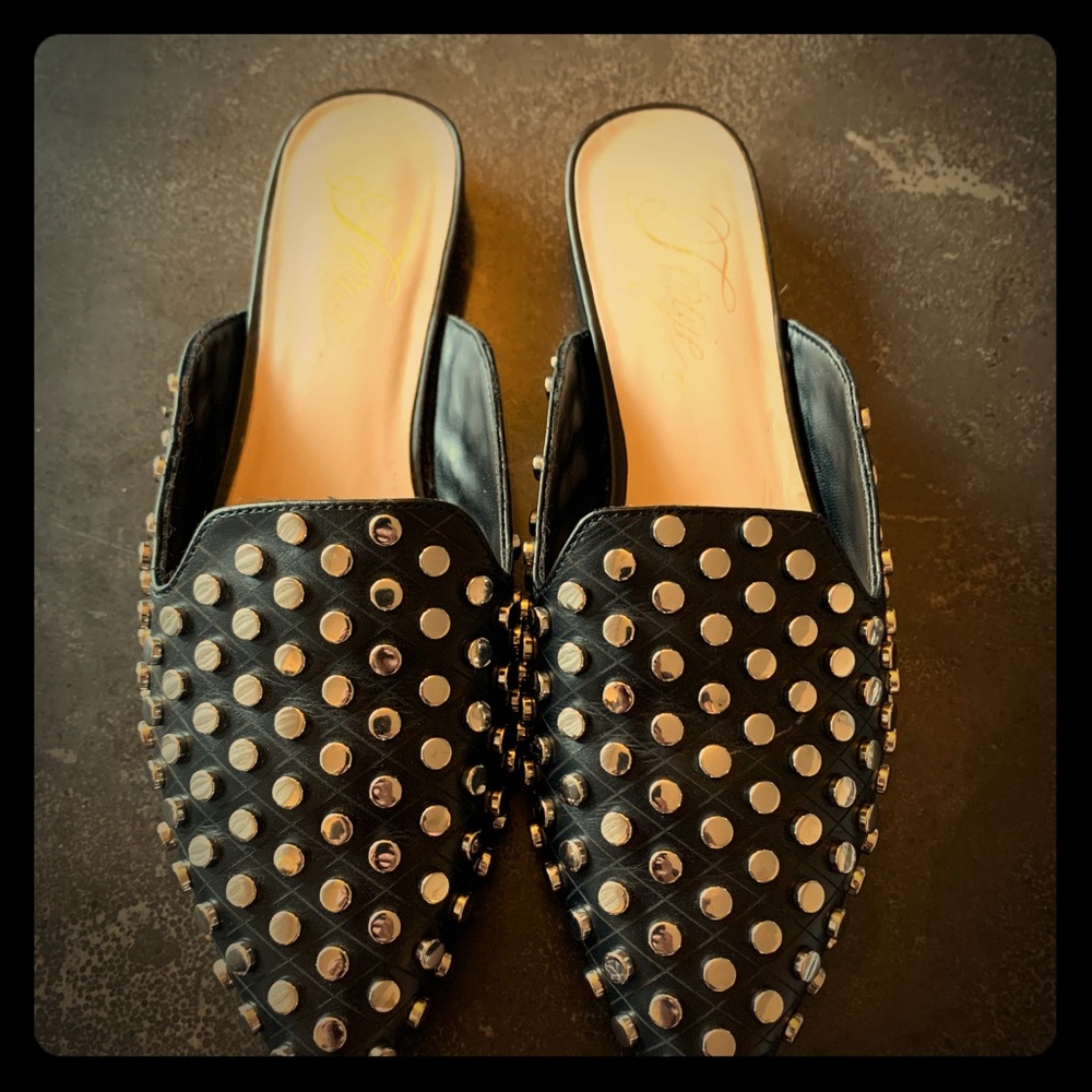 Fergie studded mules